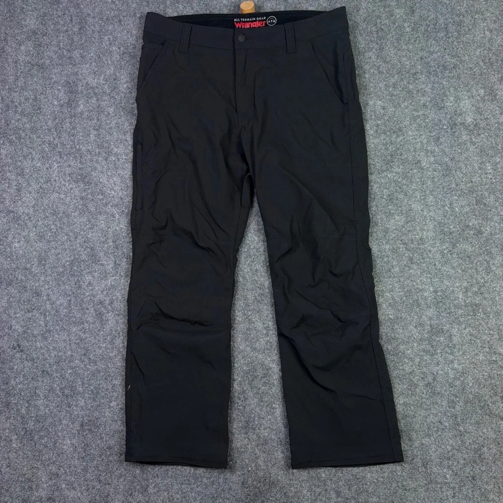 Wrangler ATG Pants Mens 34x30 Black All Terrain Gear Hiking Outdoor 10NS863BK